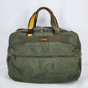 Lucas Vintage 21" Carry-On Expandable Nylon Olive Green Suitcase Bag